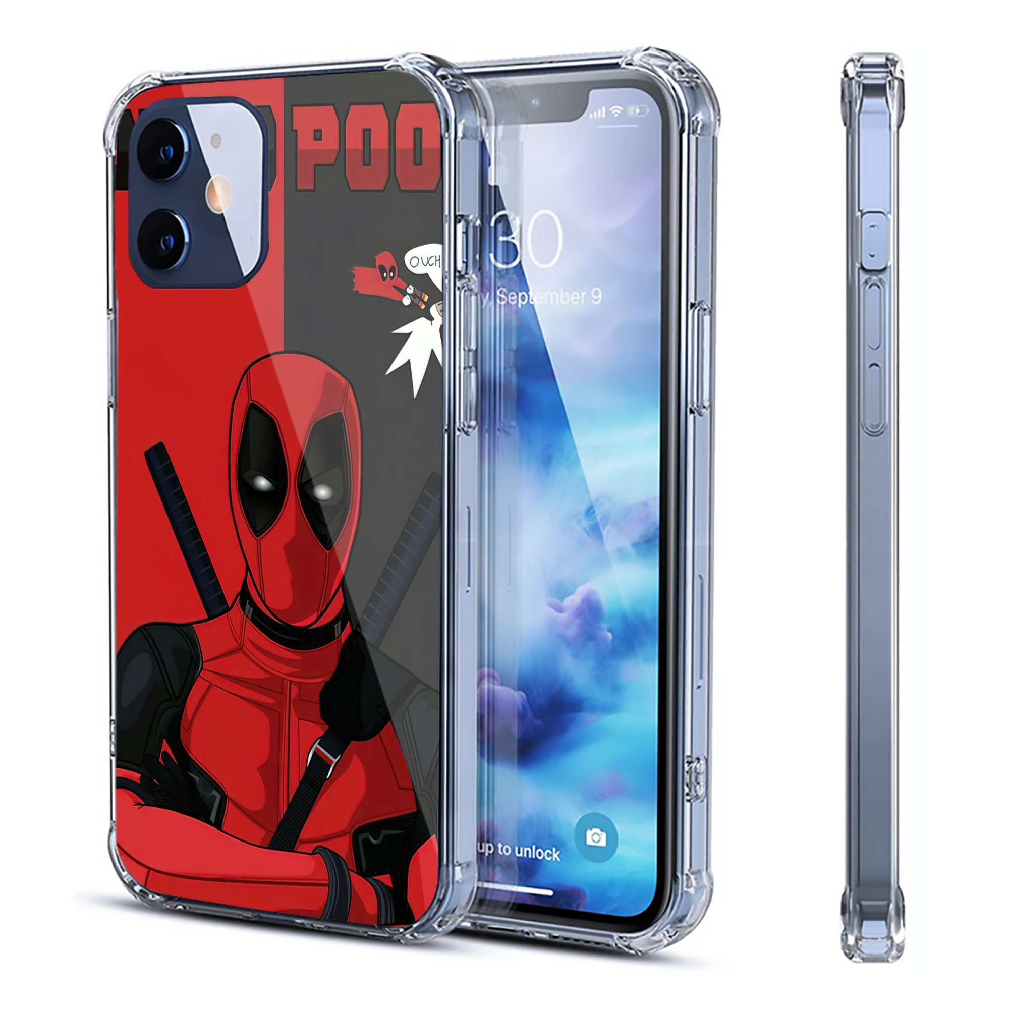 （画像用） Deadpool デッドプール 【iPhone 12シリーズ対応】透明スマホケース（クリアソフトケース）